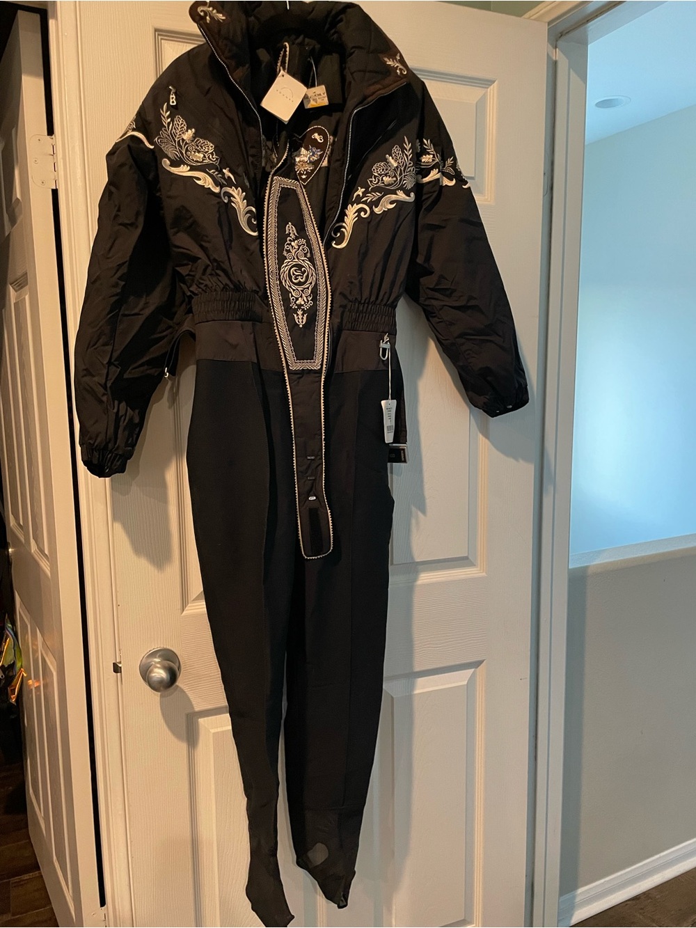 RARE Vintage Bogner Babette Embroidered One Piece Ski Suit Size 8 NWT